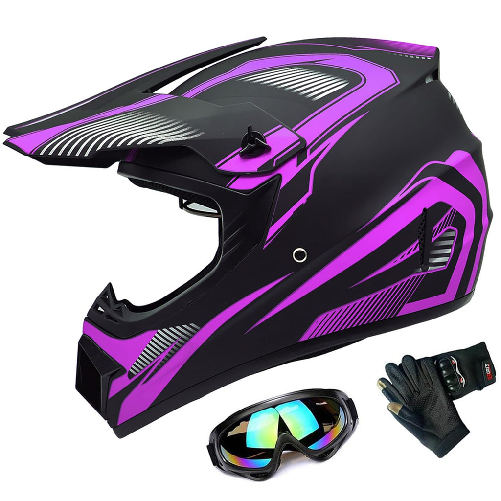 Adult Off-Road ATV Motocross Helmets with Goggles Gloves Z885