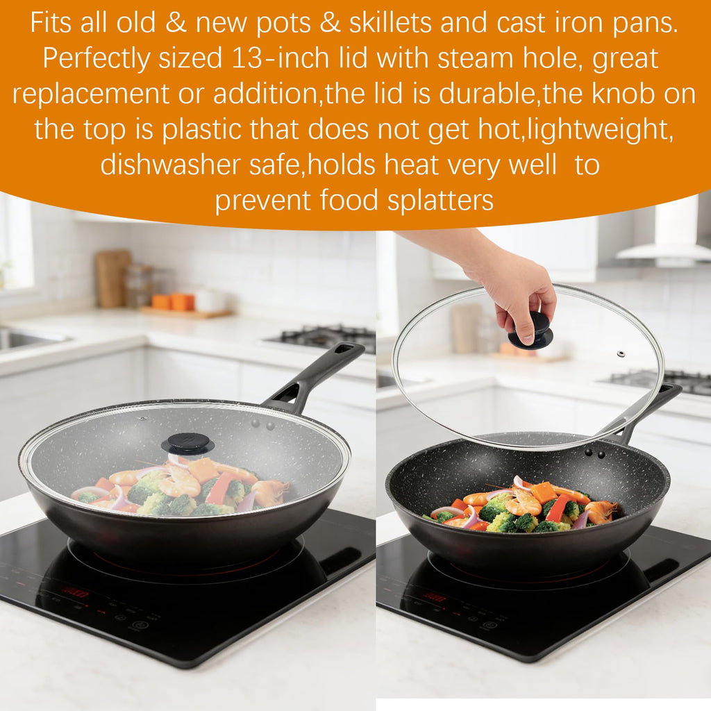 13 Inch Clear Tempered Glass Pan Lid M816