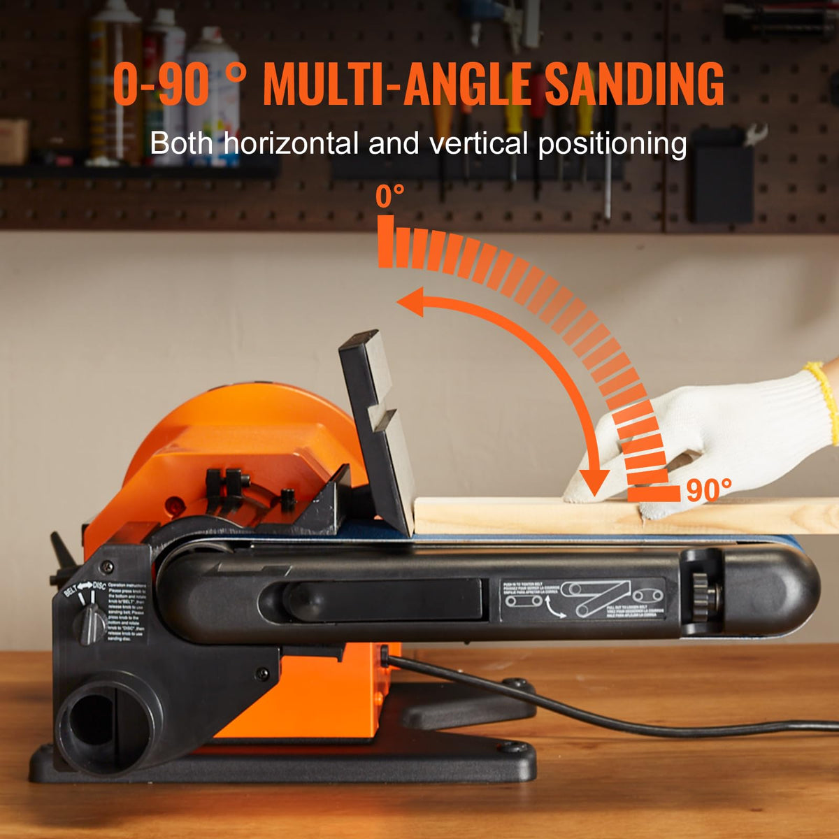 8" Disc and 4" x 36" Belt Sander with 5A Induction Motor T99753