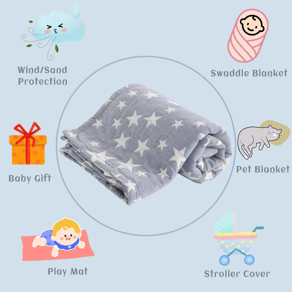 Blue Muslin Toddler Blanket T17385