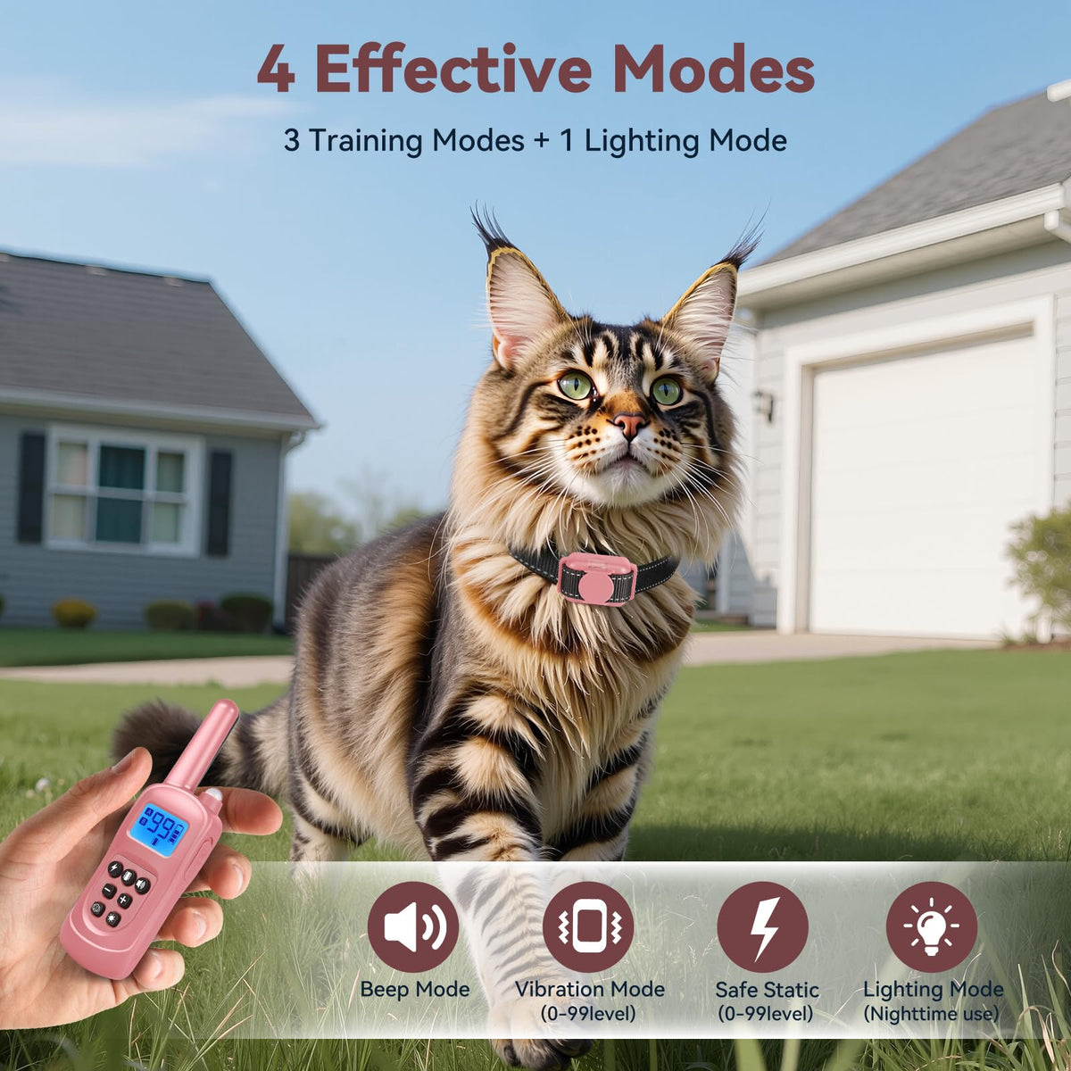 Pink Cat Shock Collar with Remote G20693