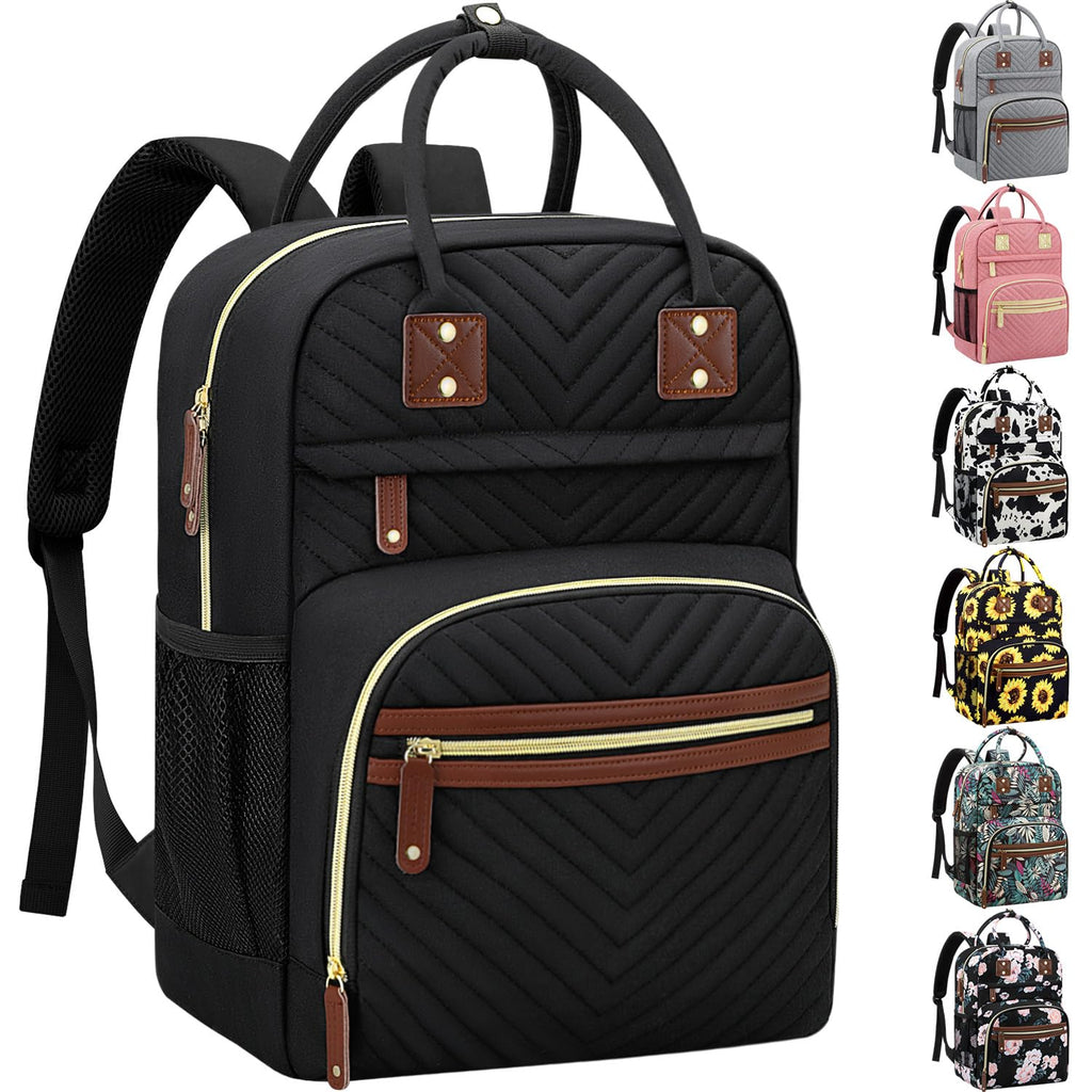 Diaper Bag Backpack with Insulated Pockets Black I42076