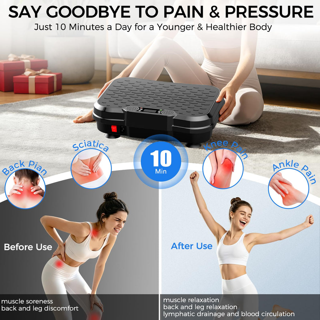 Vibration Plate Exercise Machine with Resistance Bands P860