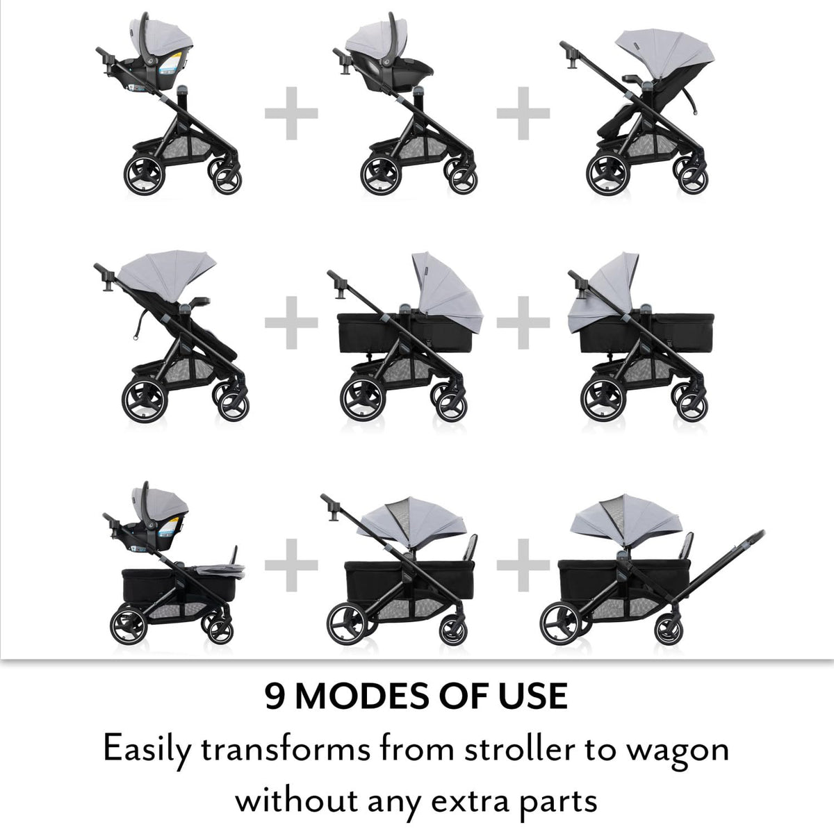 Stroller to Wagon Travel System with Car Seat S603559