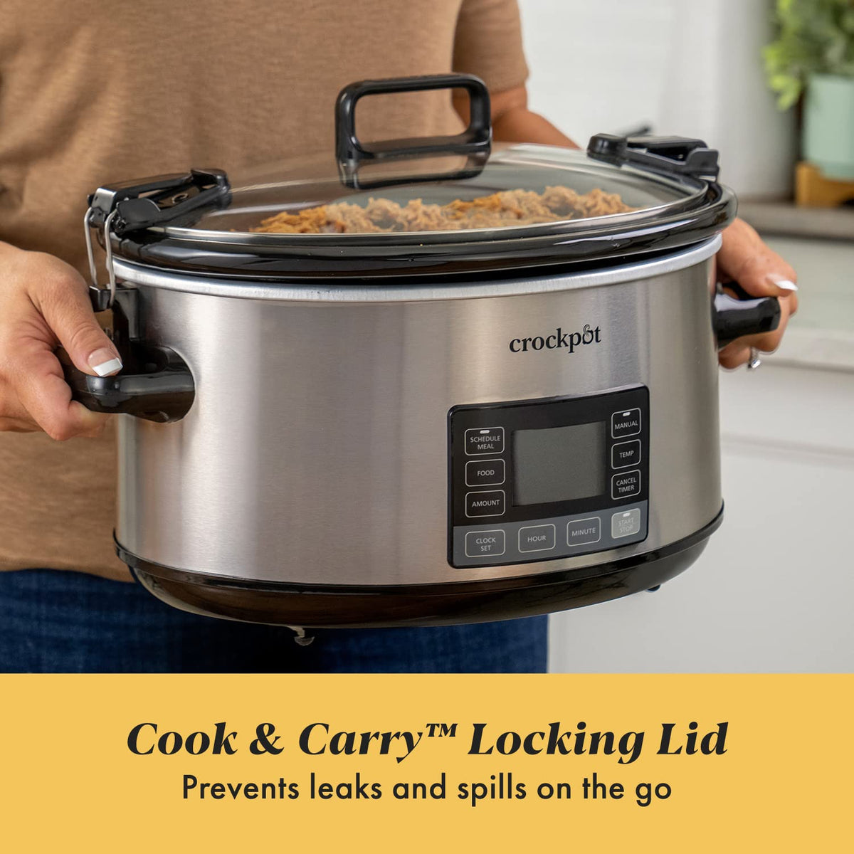 7-Quart Programmable Slow Cooker with Locking Lid V83037