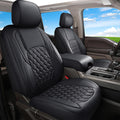 Leather Pickup Seat Cushion Cover Full Set Black H35970
