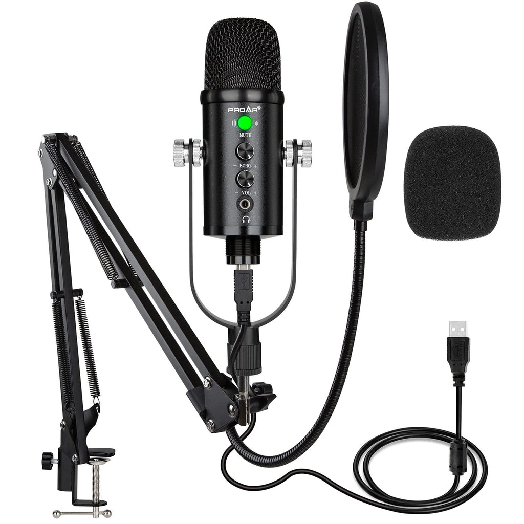 USB Condenser Microphone Kit with Boom Arm O876638