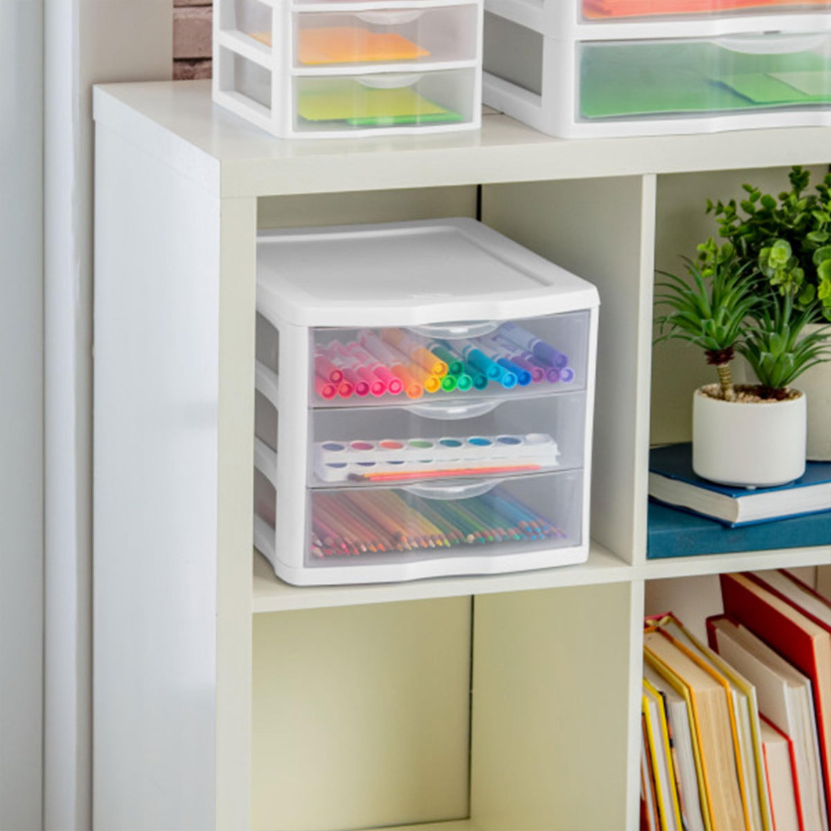 Wide 3-Drawer Storage Unit 4-Pack X28059