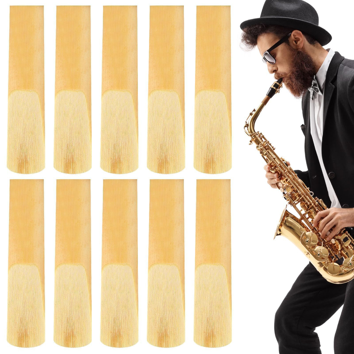 10 Pack Alto Saxophone Reeds 2.5 Strength Z821090
