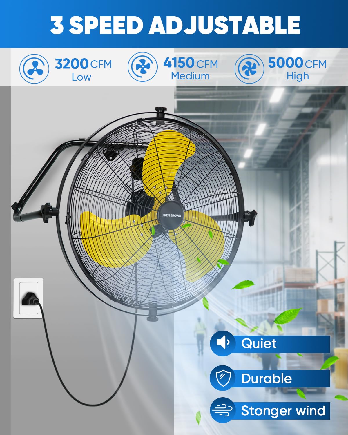 20 Inch 3-Speed High Velocity Metal Fan Z2020