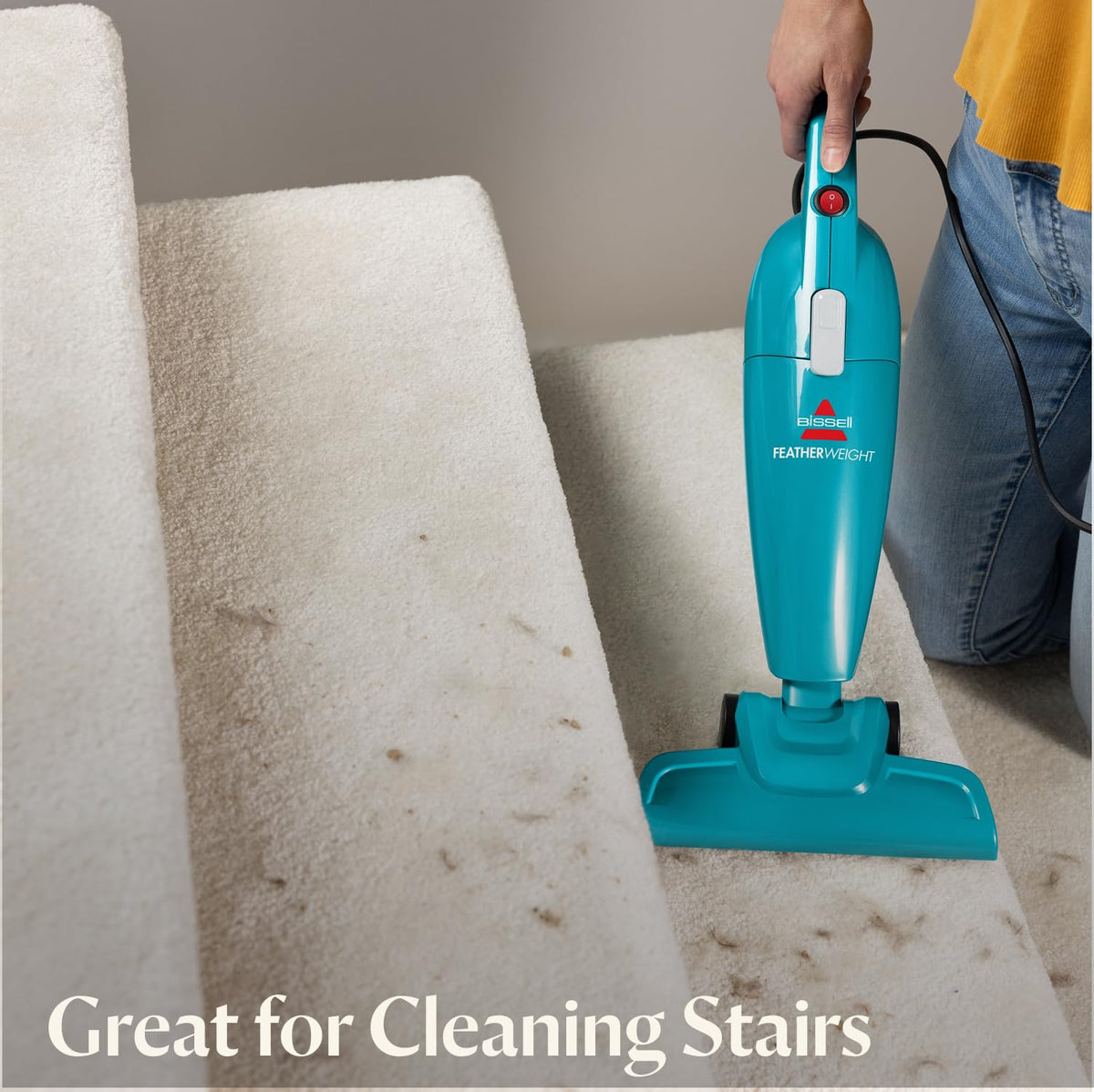 Bagless Stick Vacuum and Electric Broom with Crevice Tool Q193968