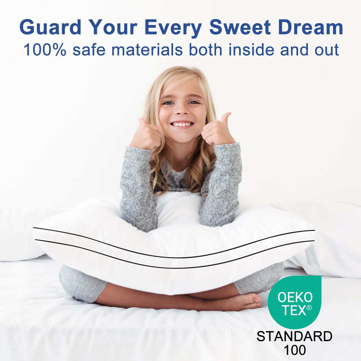 King Size Set of 2 Bed Pillows J3852