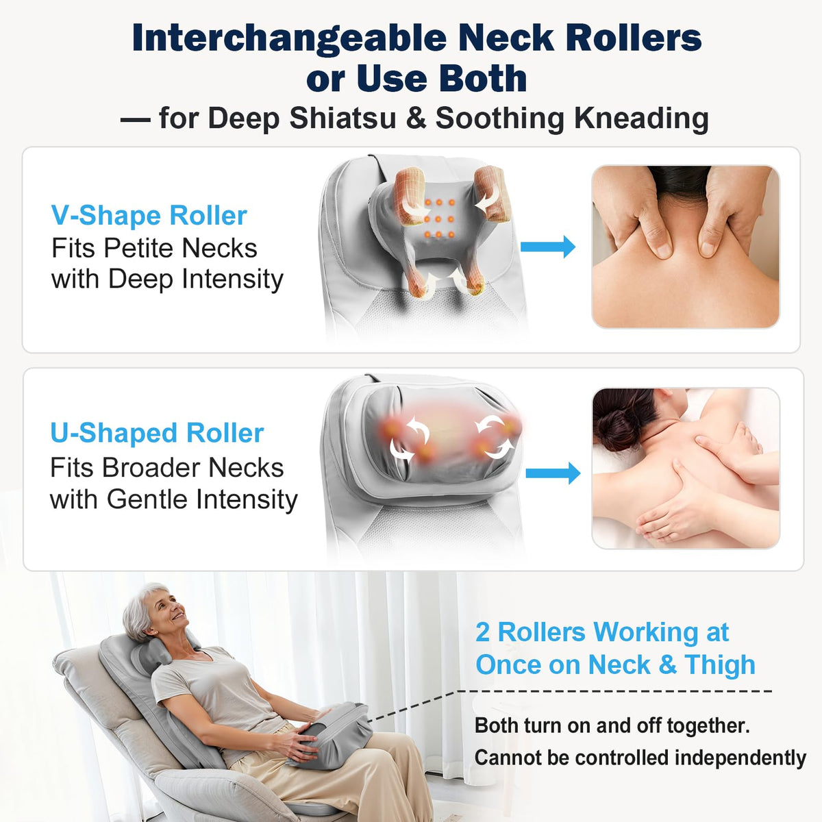 Grey Back Massager with Heat R3941
