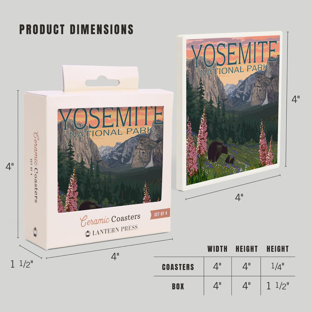 Yosemite National Park Ceramic Coasters Set of 4 J5373