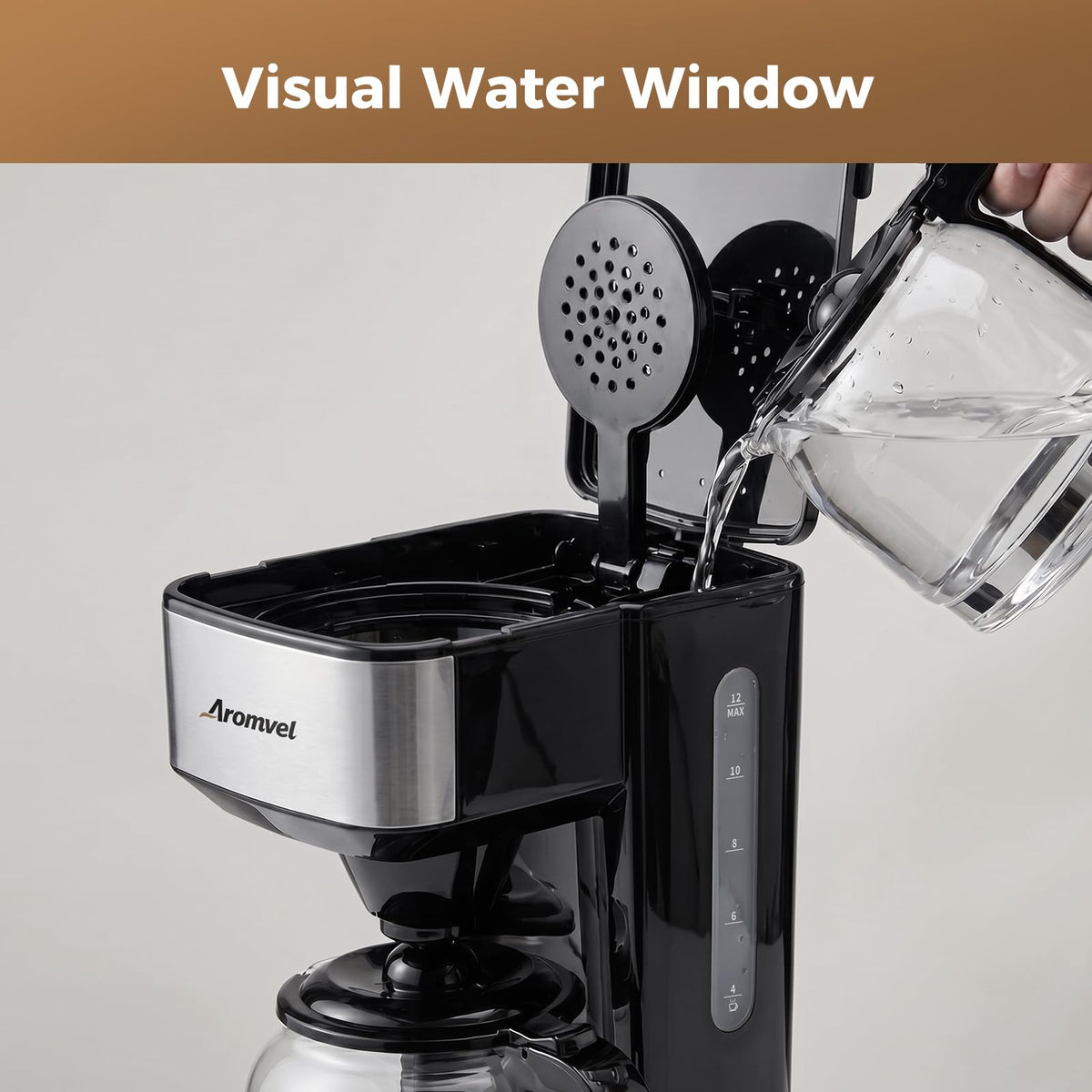 12 Cup Coffee Maker with LED Display Q533