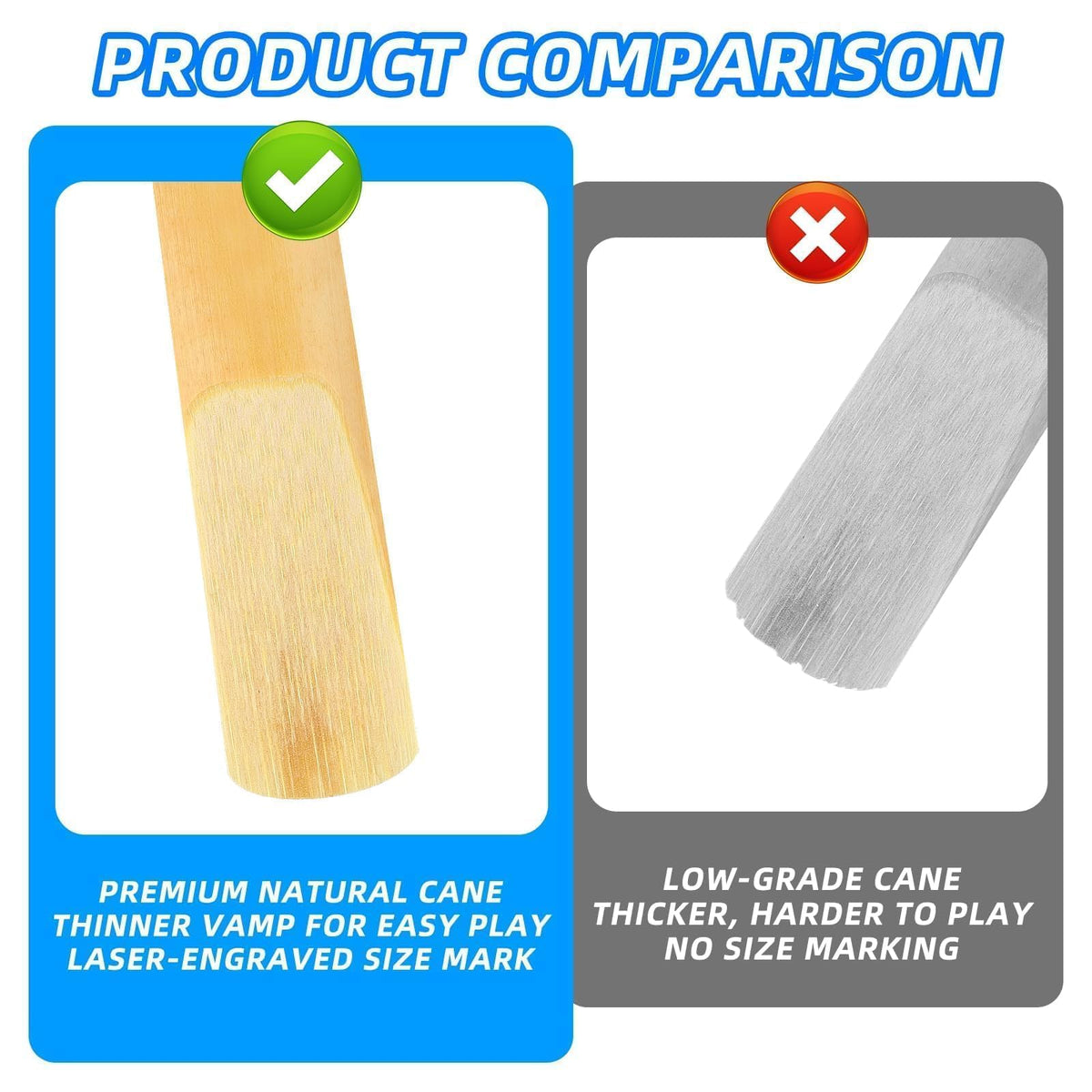 10 Pack Alto Saxophone Reeds 2.5 Strength Z821090