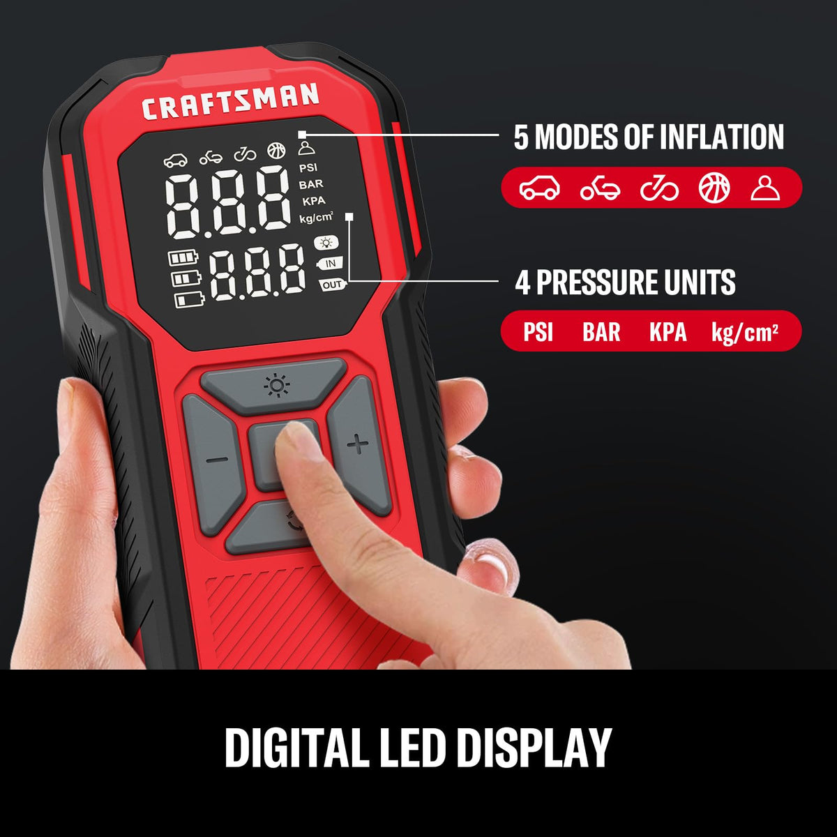 Cordless Portable Air Compressor with Digital Tire Pressure Gauge U59231