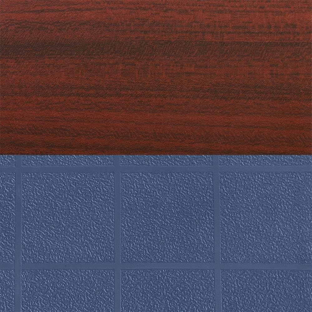 36" Square Mobile Table with 4 Blue Stack Chairs I75669