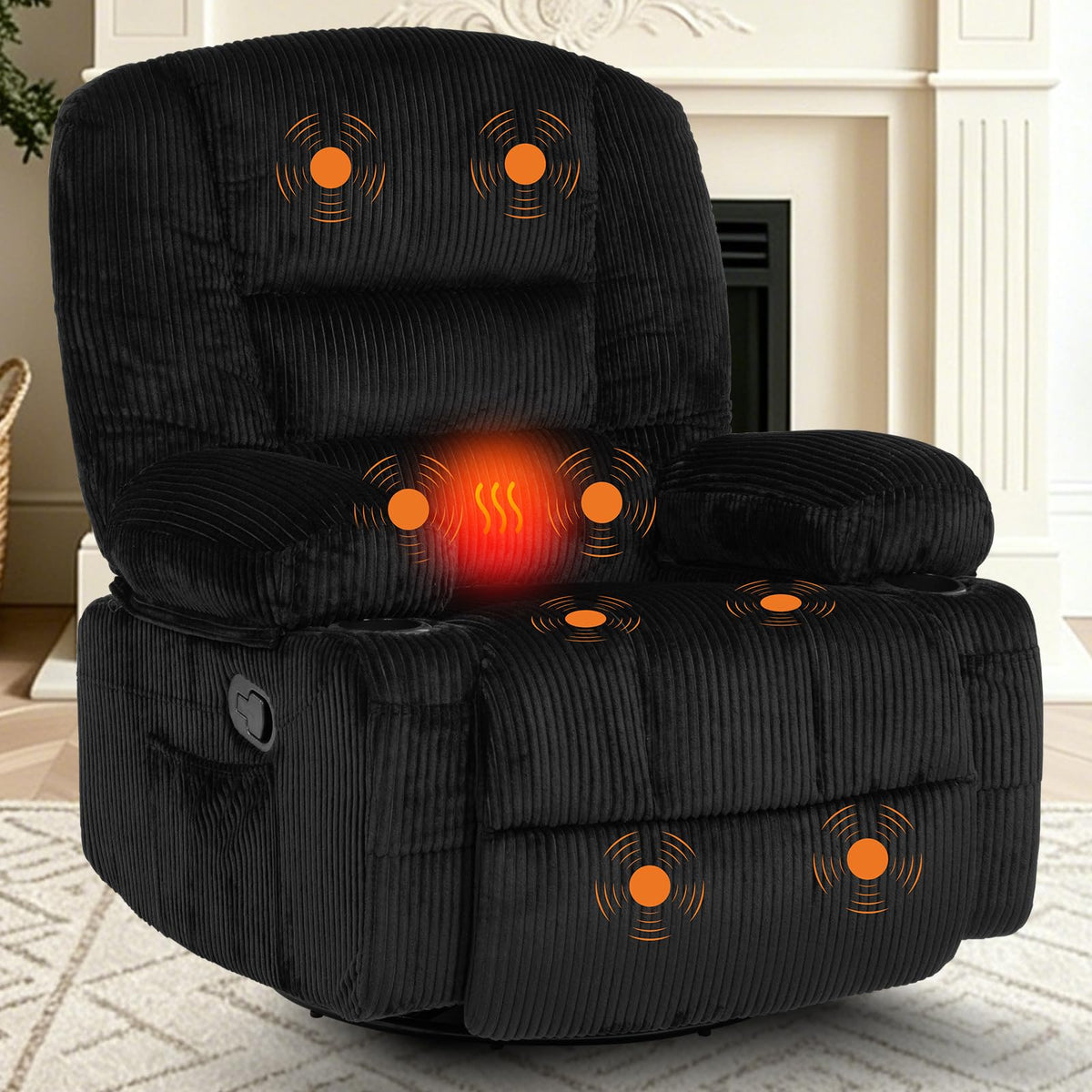 Oversized Swivel Rocker Recliner Chair E450961