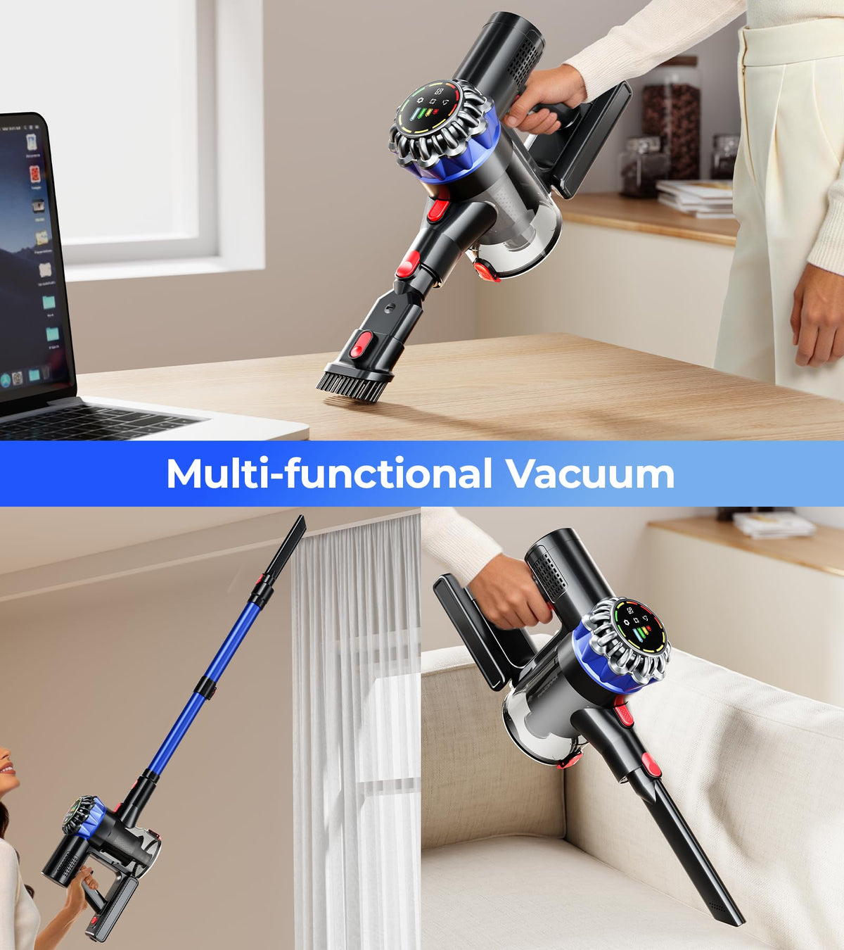 600W 50Kpa 65Mins Cordless Stick Vacuum Cleaner M4129