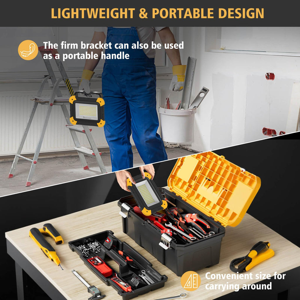 2-Pack Magnetic LED Work Lights USB Rechargeable 40W E25931
