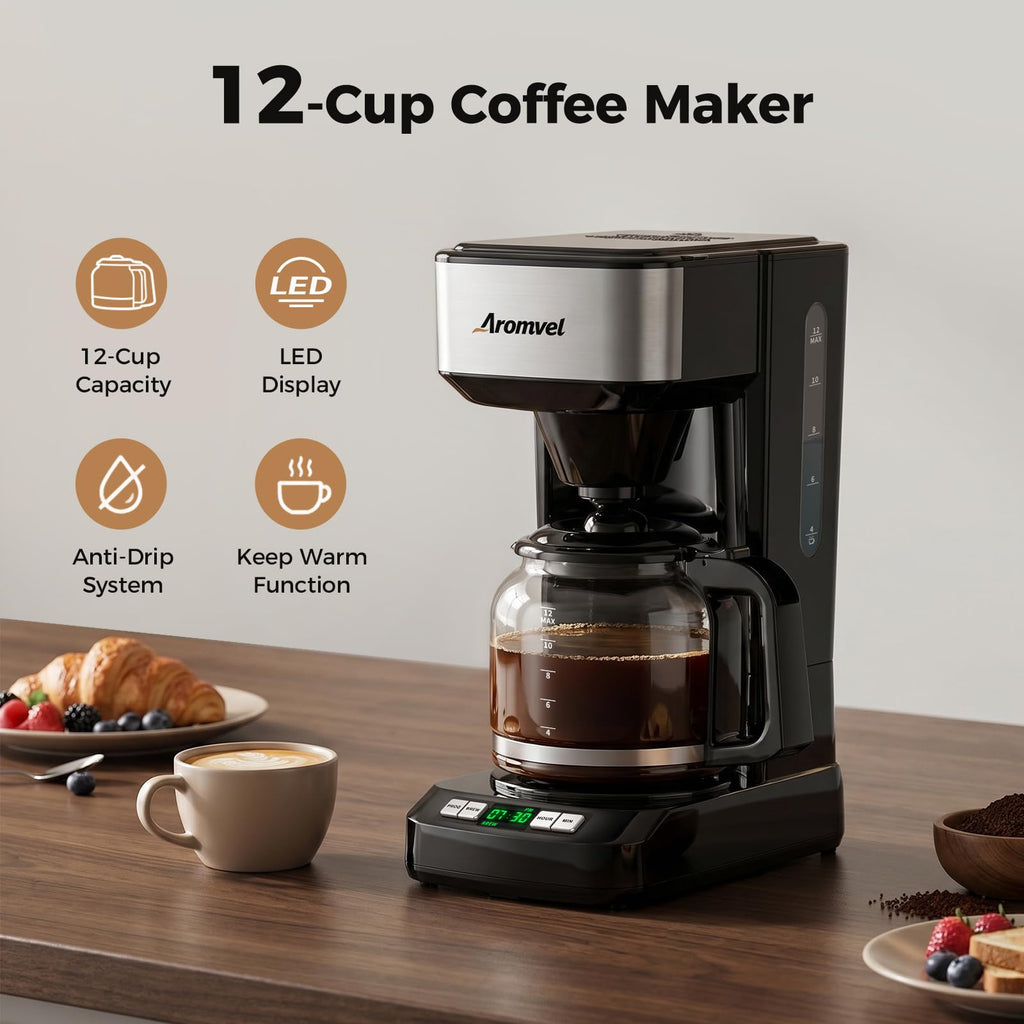 12 Cup Coffee Maker with LED Display Q533