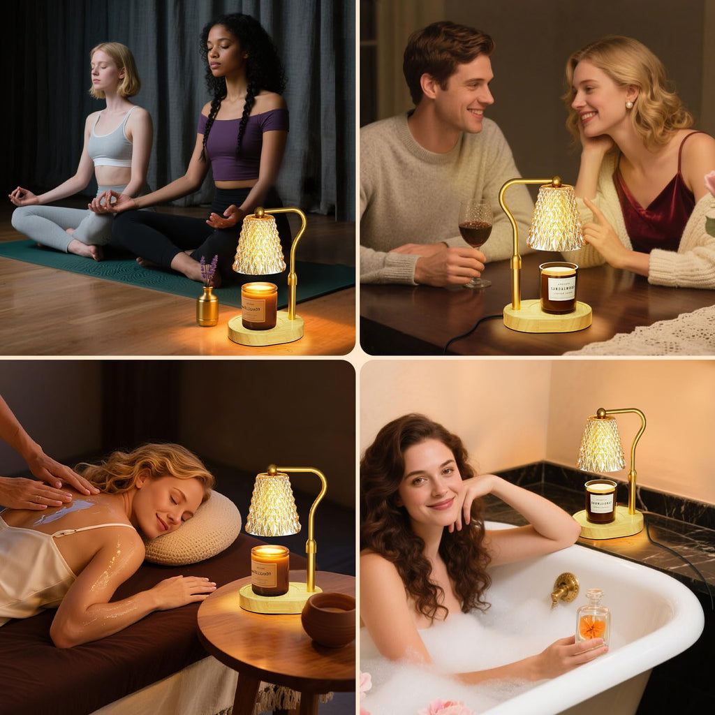 Candle Warmer Lamp with Timer Dimmer, Height Adjustable Wax Melt Warmer for Jar Candles T451284