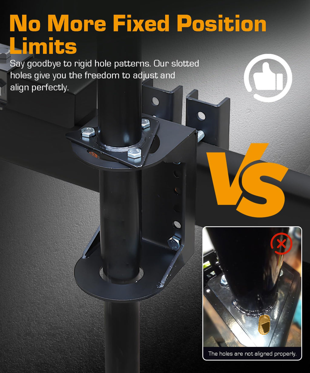 Black Steel Trailer Tongue Jack Stand Bracket A704849