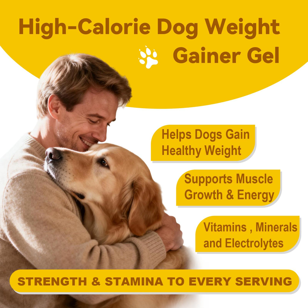 High-Calorie Dog Weight Gainer Gel with Salmon Oil, Probiotics, Vitamins & Electrolytes W73232