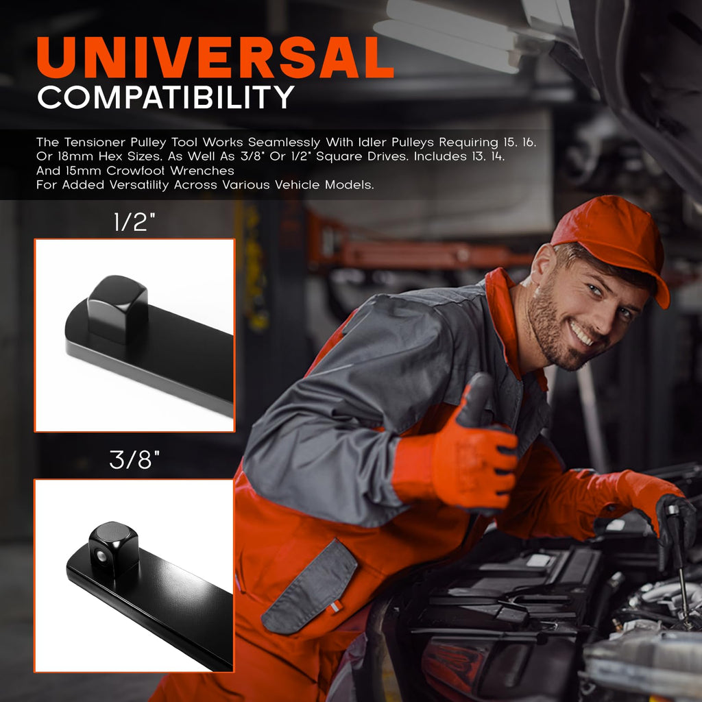 Universal Serpentine Belt Tool Kit, 8PCS S8129