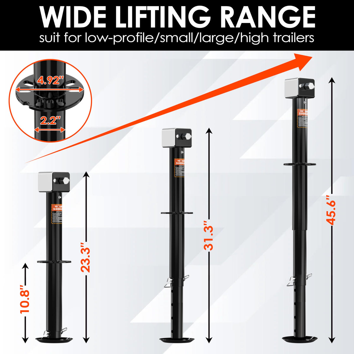 5000 lbs Trailer Jack L4026