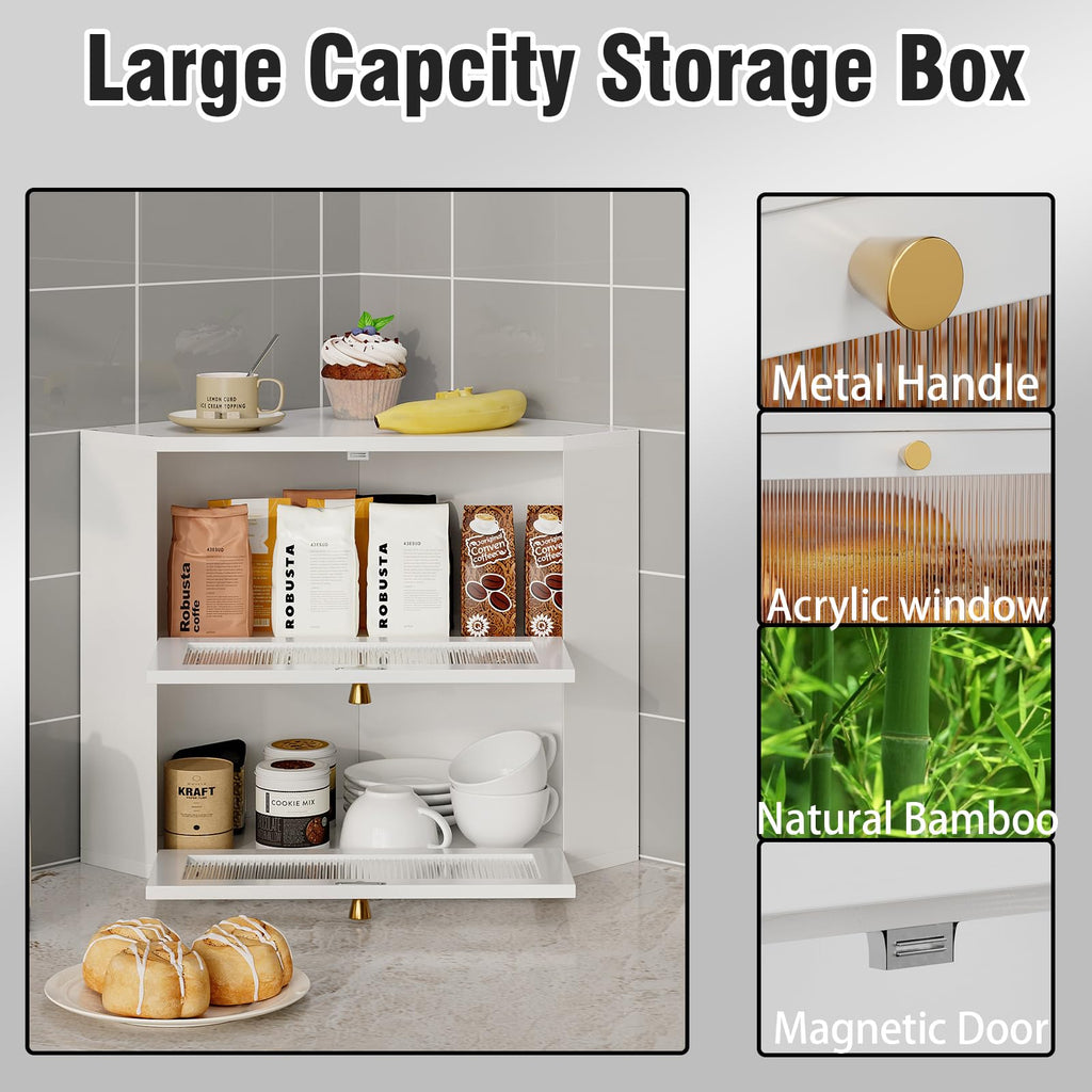 Bamboo Bread Box with Transparent Door M763