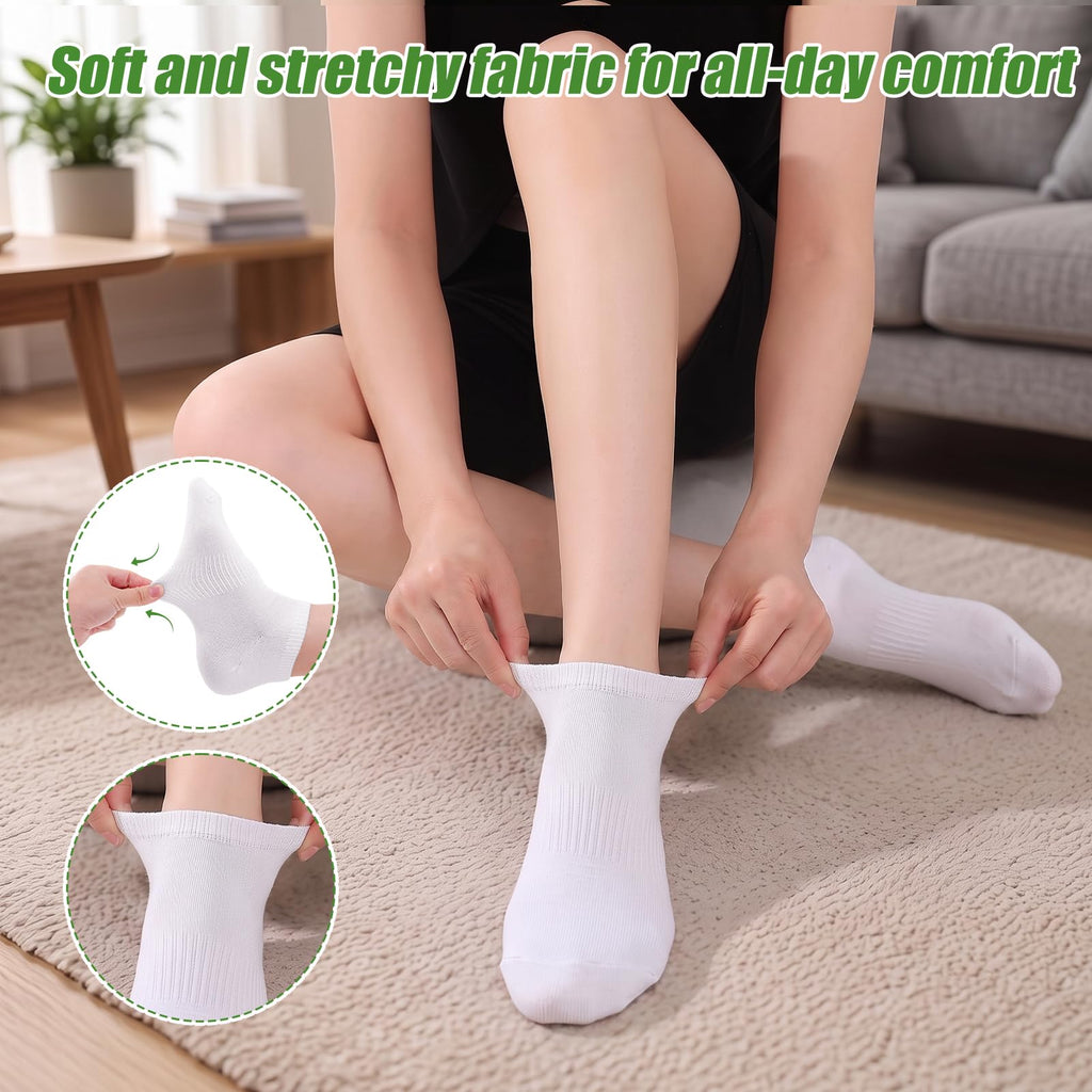 6 Pairs Breathable Bamboo Viscose Ankle Socks J34444