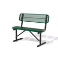4FT Heavy Duty Metal Outdoor Bench with Backrest V10316
