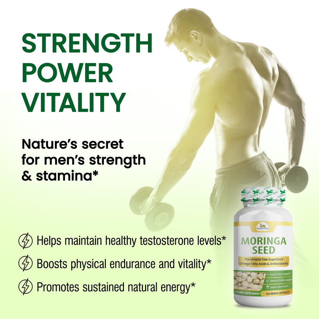 Organic Moringa Seeds Capsules 120 Vegan Capsules I373