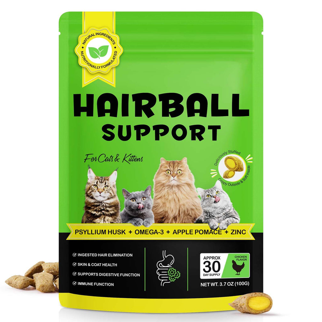 Hairball Remedy Cat Treats Chicken Flavour 100g D584