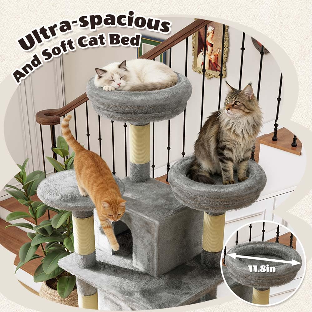 72 inch Cat Tree with Scratching Posts G2537
