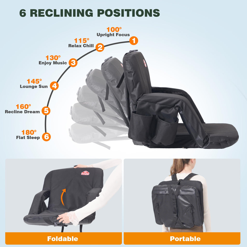 Foldable Stadium Seats 2-Pack with Shoulder Straps J595960