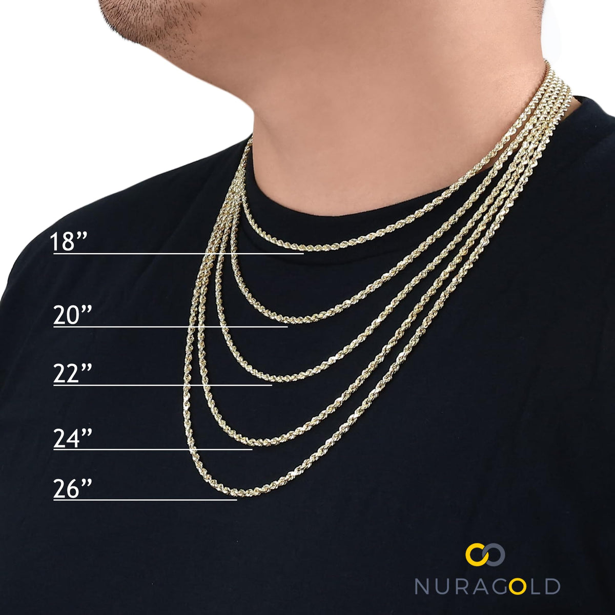 10k Yellow Gold Cuban Link Chain Necklace P87497