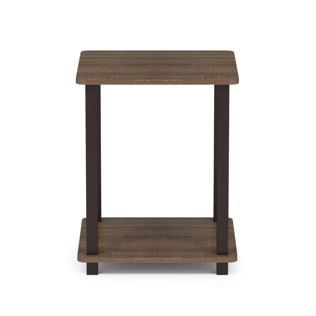 Set of 2 End Table Walnut Brown U72772
