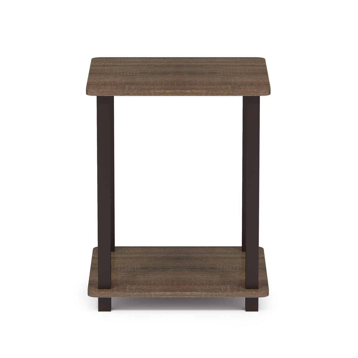 Set of 2 End Table Walnut Brown U72772