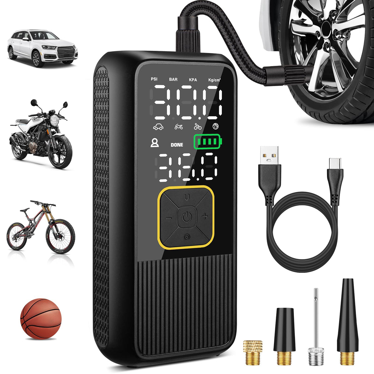 Portable Air Compressor 150PSI Tire Inflator I657