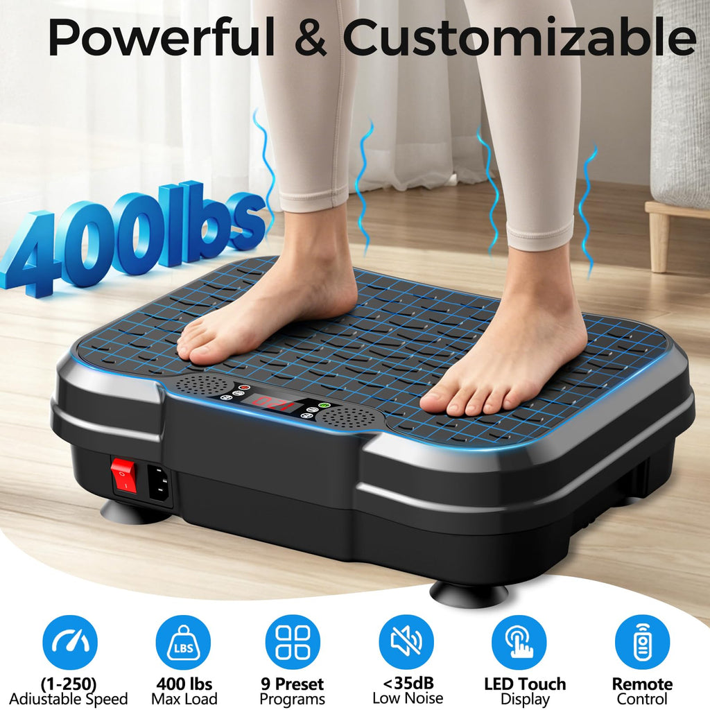 Vibration Plate Exercise Machine with Resistance Bands P860