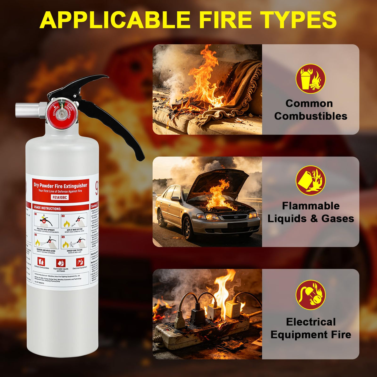2 Pack 2.5lb ABC Fire Extinguishers L30464