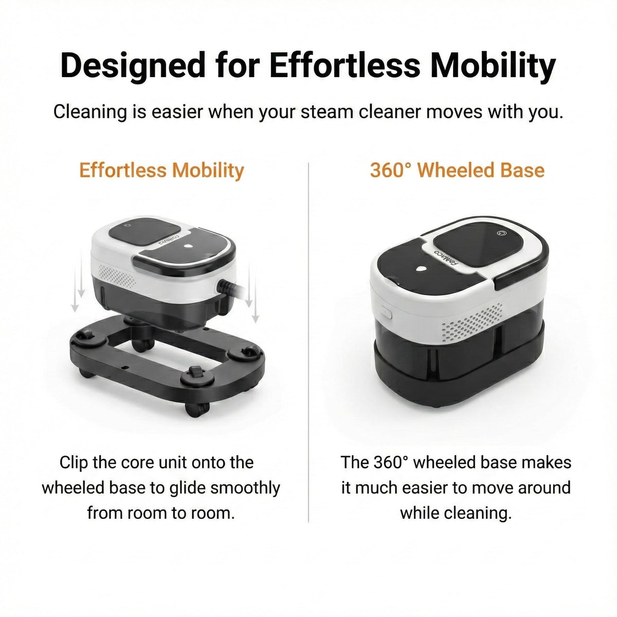 2-in-1 Steam Cleaner & Steam Mop with 1.6L Tank, 15s Heat Up, 16-Piece Kit U24610
