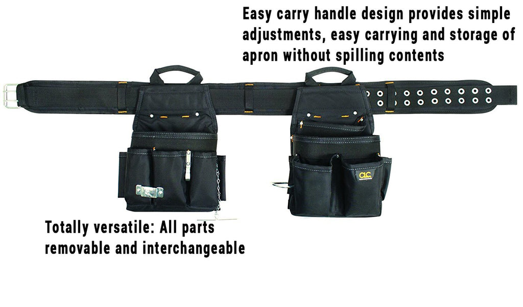 3 Piece 20 Pocket Black Tool Belt W450