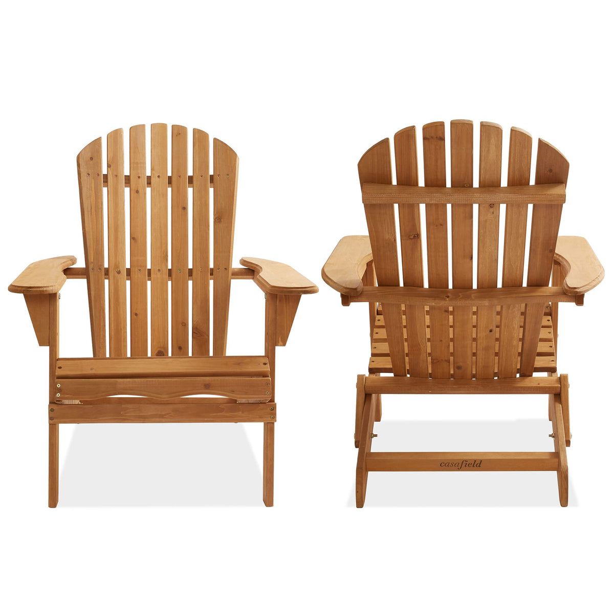 Folding Adirondack Chair Cedar Wood Outdoor Lounge Chair O27378