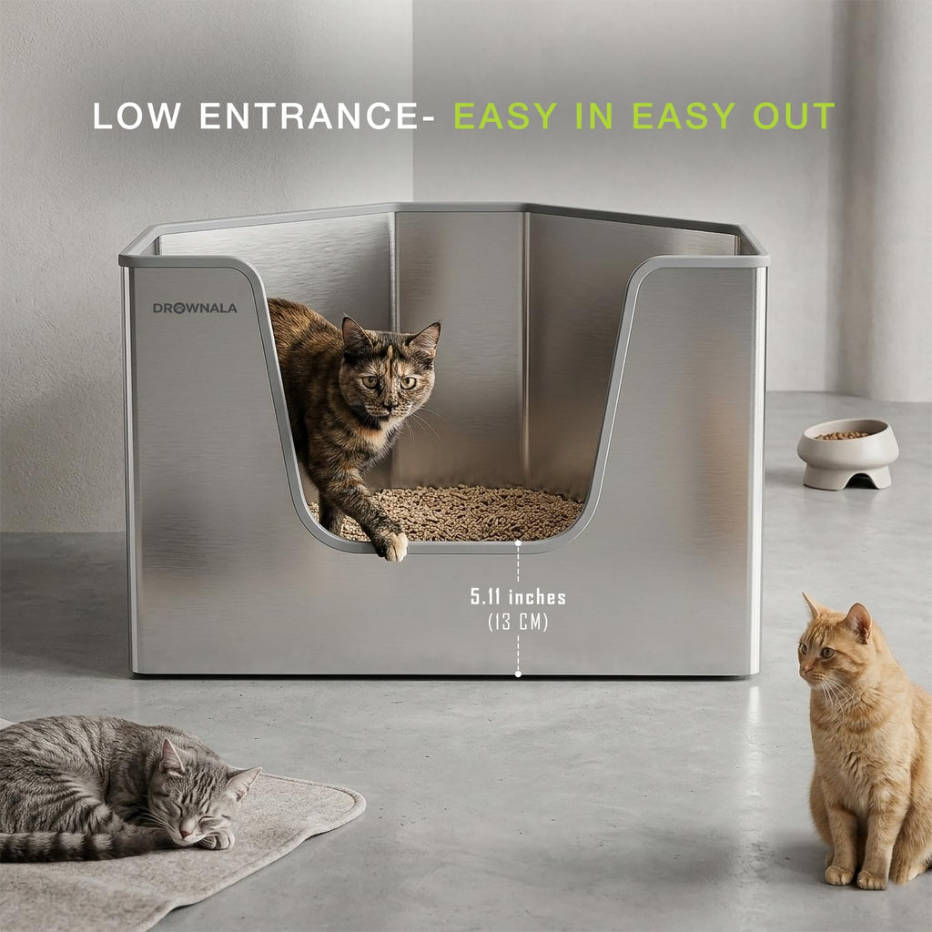 Stainless Steel Cat Litter Box W282