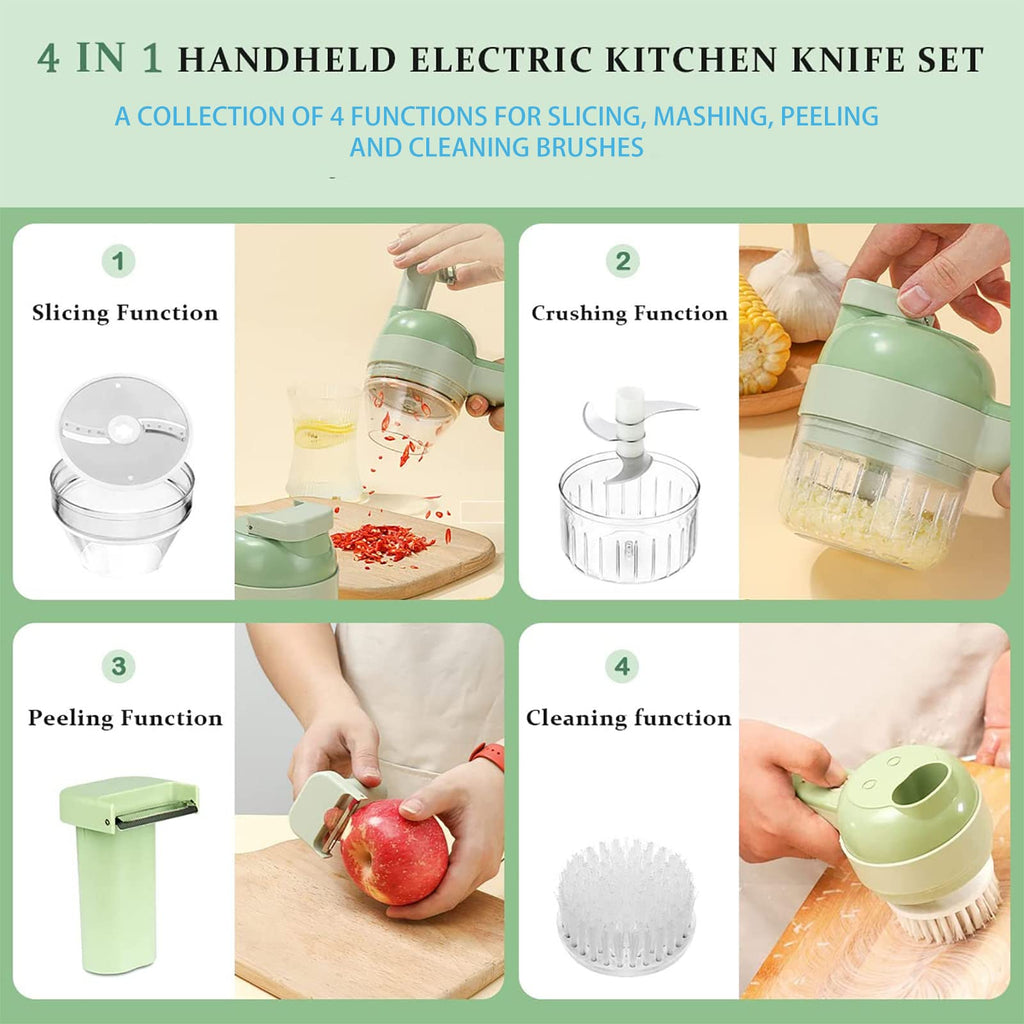 4 in 1 Handheld Electric Vegetable Cutter Set V60772