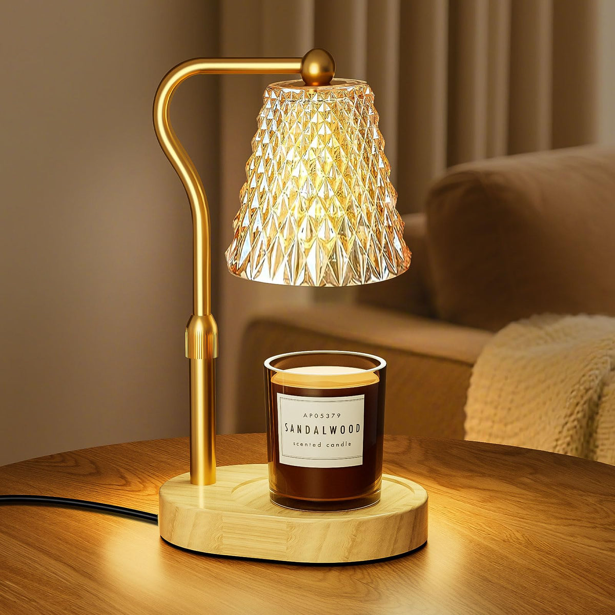 Candle Warmer Lamp with Timer Dimmer, Height Adjustable Wax Melt Warmer for Jar Candles T451284